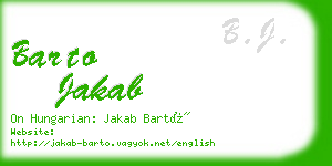 barto jakab business card